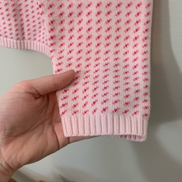 L.L. Bean Pink Boxy Dotted Crewneck Sweater Size M - Picture 4 of 6
